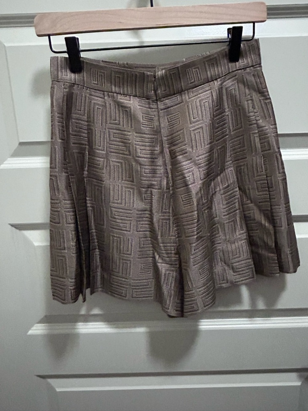 Sandro Gael Pleated Jacquard Skort